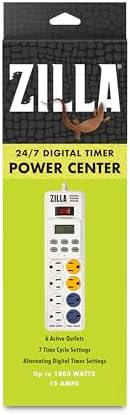 Zilla Reptile Pet Habitat Lighting & Terrarium Heat Power Center Timer, Digital