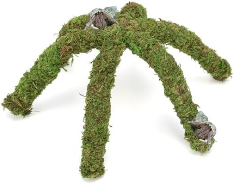 12 Inch Hermit Crab Climbing Toys for Tank, Fake Moss Hermit Crab Habitat Tank Accessories, Pet Snail Climbing Toys, Ideal Snail Terrarium Accessories (Natural Green, 12 Inch)