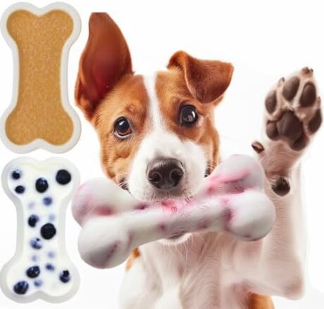 5IN Big Bone Dog Cat Treat Molds 2 Pack, DIY Flavors for Puppy. Food Safe Silicone for Oven. Large Ice Cube Mold for Pet Chew, Cooling. Pets Birthday Cake Baking. Fun Gift for Dog Lover