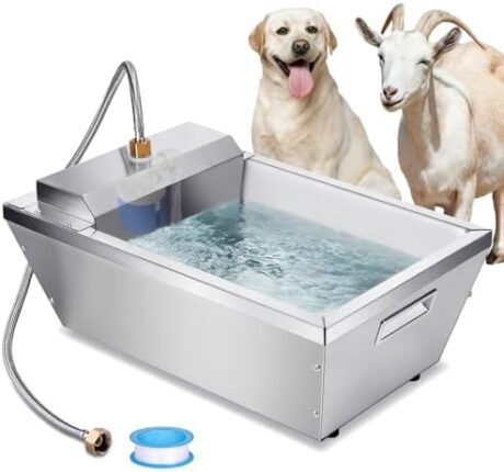 Automatic Dog Water Bowl Dispenser Auto Livestock Water Trough Outdoor Self Filling Waterer for Goat, Cattle, Horse, Pig, Sheep, Dog, Poultry