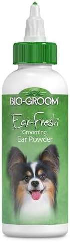 Bio-groom Ear-Fresh Dog Grooming Ear Powder - Cat & Dog Ear Cleaner, Bathing Supplies, Puppy Wash, Cruelty-Free, Made in USA - 24 g 1-Pack
