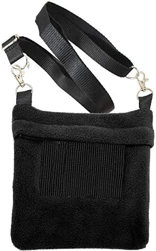 Exotic Nutrition Economy Carry Bonding Pouch (Black) - for Sugar Gliders, Squirrels, Marmosets, Hamsters, Rodents, Rats, Reptiles, & Other Small Pets