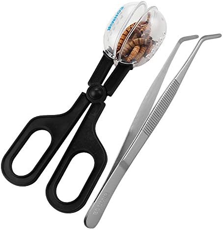 Feeding Tool, Cleaning Supplies Scooper and Tweezers for Reptile, Hedgehog, Hamsters, Guinea Pig, Rat, Lizard and Other Small Animals Supplies