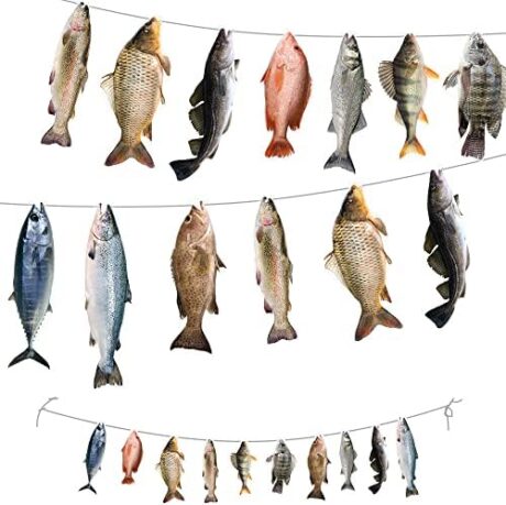 Gone Fishing String Hanging Banner for Birthday Welcome Home Vacation Family Reunion Bass Fishing Competition Freshwater Pond Outdoor Salt Water Tournament Retirement Barbecue Party Decoration (1