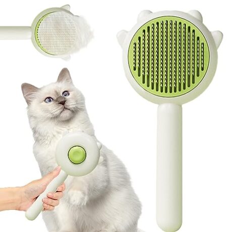 Magic Pet Grooming Brush - Long and Short Hair Massage Brush for Cats and Dogs (Green)