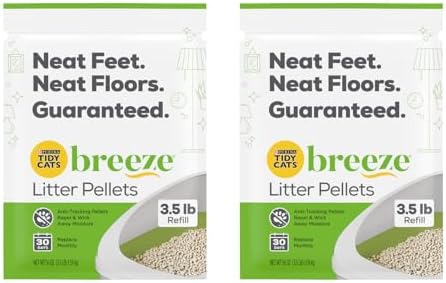 Purina Litter Tidy Cat Breeze Pellets, 3.5 lb, 2 Packs, Limited Edition