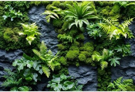 Rock Wall Reptile Habitat Background Greenery-Infused Room Vertical Moss Wall Terrarium Background Nature's Embrace Tropical Green Plants Fish Tank Background Moss Wall Aquarium Background 24x16in