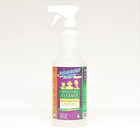 Absolutely Clean Amazing Reptile & Amphibian Terrarium Cleaner and Deodorizer - Just Spray/Wipe - Safely & Easily Removes Reptile & Amphibian Messes - USA Made (32oz Spray Bottle - Save 25%)