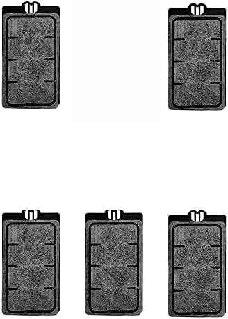 Aquarium Filter Cartridges Suit for 3.5W 280L/H Low-Water Fish Tank Filter Turtle Tank Reptiles Amphibians Frog Crab Cichlids Newt Filter Plate (Cartridges-5PCS)