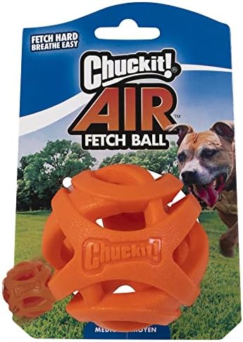 Chuckit! Air Fetch Ball Dog Toy, Medium (2.5 Inch Diameter), for dogs 20-60 lbs, Pack of 2