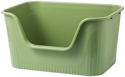 Extra Large Litter Box with High Sides 25.27" Lx17.83 Wx13.11 H,Anti-Splashing,Tool-Free Assembly,Multi Kitty Cat Litter Box,Jumbo (Green)