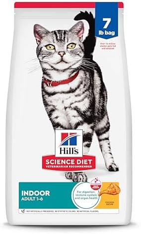 Hill's Science Diet Indoor, Adult 1-6, Easy Litter Box Cleanup, Dry Cat Food, Chicken Recipe, 7 lb Bag