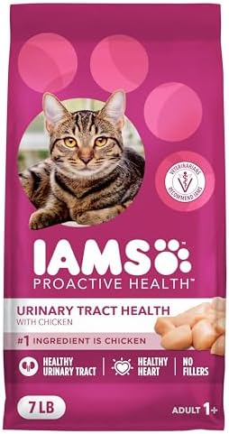 IAMS Proactive Health Dry Cat Food, Urinary Tract Health, Adult Cat Food Dry Recipe with Chicken, 7 lb. Bag