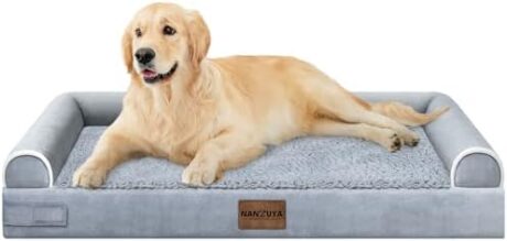 Large Dog Bed Orthopedic Washable: Beds Bolster XL Bed Large Big Dogs Memory Foam Couch Sofa Waterproof with Removable Cover
