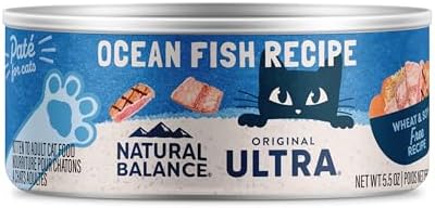 Natural Balance Original Ultra Adult Wet Canned Cat Food, Ocean Fish Recipe, 5.5 Ounce (Pack of 24)