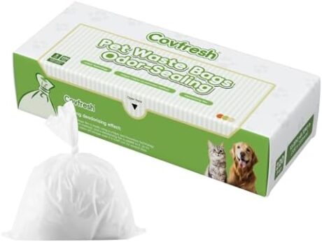 Odor Sealing Dog Poop Bags (220 Bags) Unscented & Durable Dog Waste Bags, Block Smells [Size:S, Color:White]
