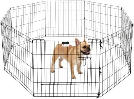 Pet Trex 24" Exercise Playpen for Dogs Eight 24" x 24" High Panels with Gate