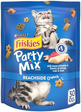 Purina Friskies Cat Treats, Party Mix Beachside Crunch - 30 oz. Pouch