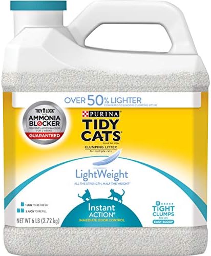 Purina Tidy Cats Light Weight, Low Dust, Clumping Cat Litter, LightWeight Instant Action Multi Cat Litter - 6 lb. Jug