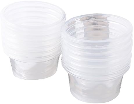 SLSON 100 Pack Gecko Food and Water Cups Gecko Ledge Cups Reptile Worm Bowl Mealworm Feed Feeder for Lizard Leopard Gecko Crested Gecko and Other Small Pets, 1 Oz