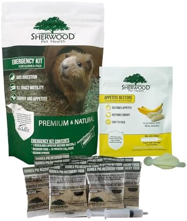 Sherwood Pet Health Guinea Pig Emergency Kit (Small) with Timothy Recovery Food and Appetite Restore in Stay-Fresh Packets