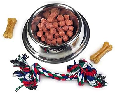 Silver Bowl with Simulated Pet Food, Colorful Chew Toy for Lifelike Stuffed Interactive Pet, Dog Bones for Breathing Pets – Perfect Petzzz