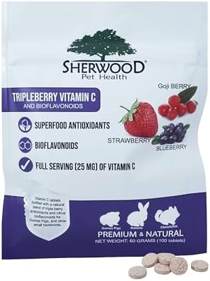 Tripleberry Vitamin C and Bioflavonoids by Sherwood Pet Health (100 Tablets - 60 Grams)