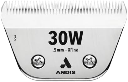 Andis 561462 ceramicEDGE Detachable Wide Blade #30W – Stainless Steel Pet Clipper Blade, XFine Cut, Professional Grooming Performance