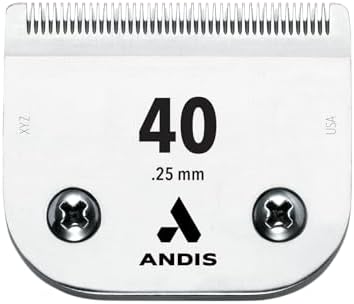 Andis 64076 UltraEdge Detachable Blade Size 40 – Carbon Steel Dog Clipper Blade, 1/100" Cut Length, Ultra Close Precision Grooming