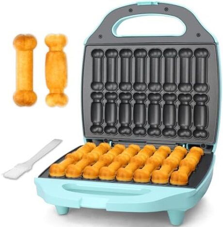 Baker's Friend Dog Treat Maker Machine in 2 Shapes, 16 Bones Dog Treat Molds Gifts for Dog Lovers, Personalized Dog Gifts, Snack Machine, Brush & Recipes Included, Aqua