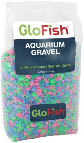 GloFish Aquarium Gravel, Pink/Green/Blue Mix, Complements GloFish Tanks, 5 Pounds