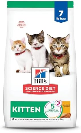 Hill's Science Diet Kitten Dry Cat Food, Chicken, 7 lb. Bag