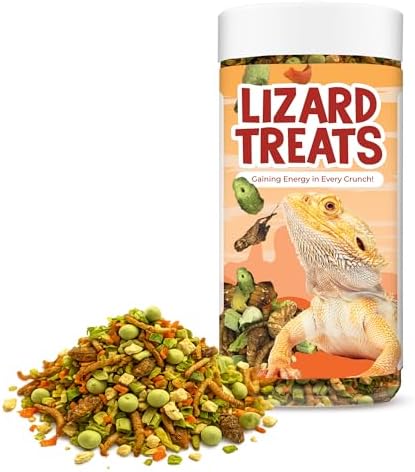 JOR Bearded Dragon Fruit & Insect Mix, Sun-Dried Vegetables, Freeze-Dried Bananas, Crickets, Mealworms & Calcium-Enriched Silkworms, Tasty Balanced Meal for Turtles, 3.5 oz