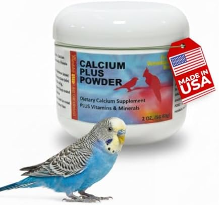 Morning Bird Calcium Plus Powder for Birds 2 oz – Calcium Supplement with Vitamin & Protein Powder – Supports Bone Health, Muscle Function & Digestive Balance – Easy-to-Mix Calcium Formula