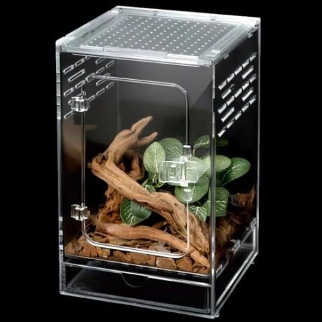 PC Reptile Tank,Large Arboreal Tarantula Cribs,Lizard Terrarium,Spider Tank Starter Kit,Tree Frog Habitat,Leopard Crested Gecko Vivarium,Insect Housing,Chameleon Cage,Vertical Container