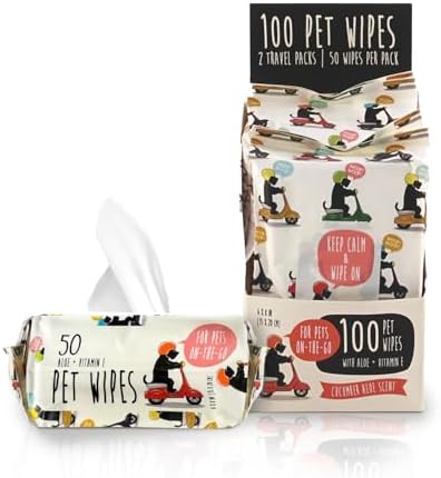 Precious Tails Dog Wipes, Pet Wipes for Dogs, Cat Wipes, Dog Paw Wipes, Dog Wipes for Paws and Butt, Dog Grooming Wipes, Dog Wipes Cleaning Deodorizing, Butt & Body, Aloe and Vitamen E Scent,100 Wipes