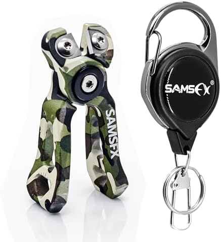 SAMSFX MINI Fishing Line Cutters with Retractors, Braid Scissors,Tungsten Line Cutter that Cut Braid, Mono and Fluoro Lines Clean & Smooth Fly Fishing Equipment