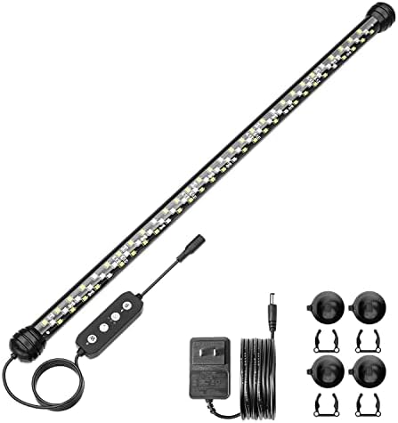 SEAOURA Led Aquarium Light with Timer, Submersible Aquarium Plant Light, Fish Tank Light with Auto On/Off, 3 Lighting Modes, Adjustable Brightness (18.9 in for 20-35inch Planted Tank), 10W