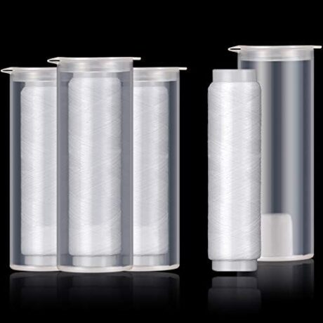 Skylety 2/4/8 Pieces Fishing Thread Nylon Elastic Invisible Magic Fishing Line Bait Thread 0.2 mm Length 656 Feet Per Spool Stretchy Bait String Line Clear Storage Case