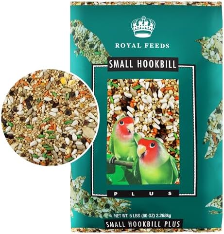 Small Hookbill Plus 5 Lbs, Bird Food for Small Hookbill, Premium Bird Seeds, Supports Growth Energy and Digestive Health, Nutrient-Rich Parrot Birdseeds with Vitamins & Minerals, Healthy Balanced Diet