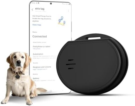 Smart Tags for Samsung- 1 Pack, Work with Smart Things app-IP67 Waterproof, Bluetooth Tracker Tags,Key Finder and Item Locator for Keys, Bags,Luggage Pets,Cats Dogs (Samsung Only)