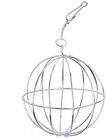 UXELY Metal Food-Ball, Guinea Pig Hay Feeder, 8/13cm Feed Ball for Rodents, Rabbit Grass Manger Holder Feeding Dispenser for Bunny, Stainless Steel Frame