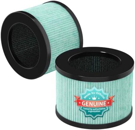 VOOPNU 2 Packs Pet-Care Filter for JH12, 4-in-1 High Efficiency Replacement Filter with Additional Pet-Related Layer, Activated 99.97% of Pet Dander, Hair, Aller-gen, Odors, Pollen and More, Green