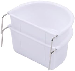 2 Pieces Bird Feeding Dish Parrot Cage Feeder, Feeding Bowl, Cage Bowl Bird Food Tray Sturdy for Conures Budgie Small Animals, 10.9cmx9.8cmx5.4cm