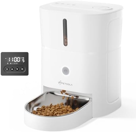 Automatic Cat Feeder, 2.4G Wi-Fi Cat Food Dispenser with APP Control, 3L Timed Pet Feeder for Pet Dry Food, 1-10 Meals Per Day