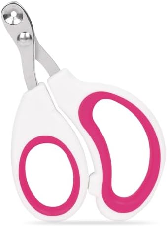 Cat Nail Clipper with Circular Cut Hole, Avoiding Excessive Cutting, Suitable for Beginners. It Can Also be Used for Small Animals Such as Birds, Hamsters, Guinea Pigs, Etc. (Magenta)
