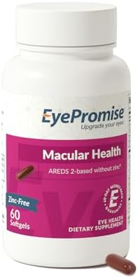 EyePromise Macular Health Eye Vitamins - 60 Softgels, 30-Day Supply - Zinc-Free Eye Health Supplements for Macular Support with Omega 3, Fish Oil, Lutein and Zeaxanthin