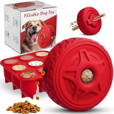 Frozen Dog Toy, Interactive Treat Dispensing Dog Toy, Indestructible Chew Toy for Aggressive Chewers and Large Dogs, Durable Rubber Bully Stick Holder
