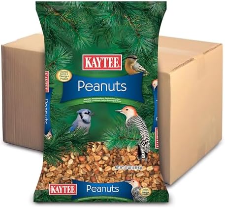 Kaytee Shelled Peanuts for Cardinals, Blue Jays, Woodpeckers and Other Outside Wild Birds, 11 Pounds