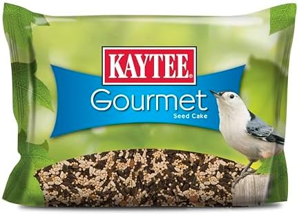 Kaytee Wild Bird Gourmet Seed Cake For Cardinals, Chickadees, Juncos, Titmice, Woodpeckers and More, 2 Pounds